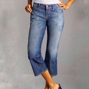 Citizens of Humanity Kelly jeans crop capri Y2K denim flared medium wash